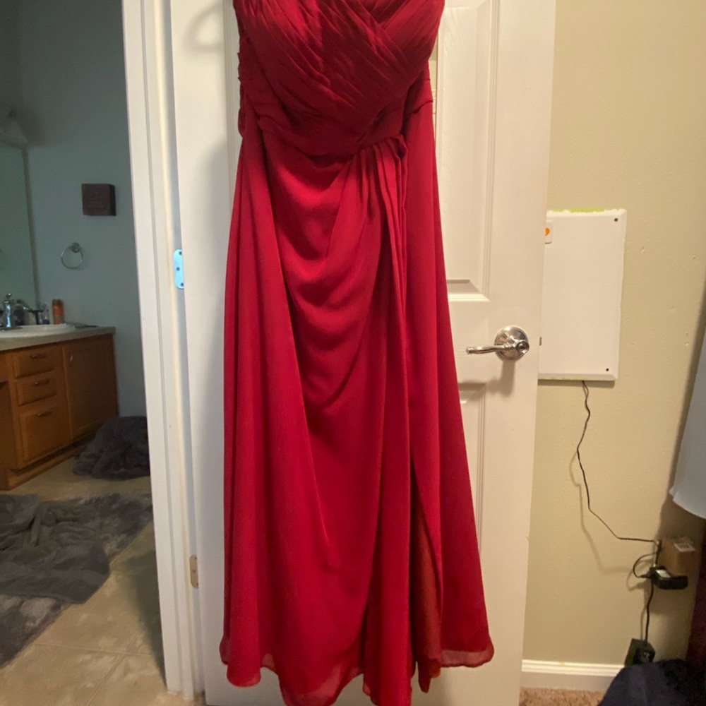 Red bridesmaid dress. Size16. Azazie.com